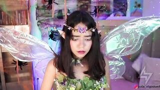 Hanna_costtello sexy girl with elf ears and wings gently rubs her shaved pussy 2021-10-31 16:12