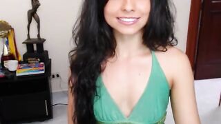 Natalyfitt Curly brunette babe shows her round ass in green dress 2019-06-22 15:50