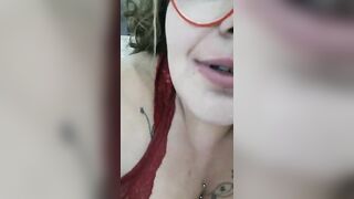 Angeld3monic girl with glasses loves to swallow her boyfriend's hard cock 2019-06-22