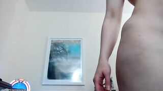 Elwynciel relaxed brunette in glasses and black stockings masturbates her shaved pussy with a sex machine and sucks a dildo 2019-06-30 18:45