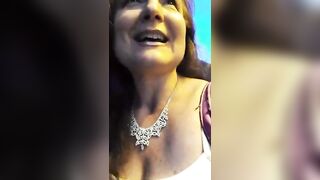 Desiderame mature woman in evening dress makes stream outdoors 2019-07-24 18:50