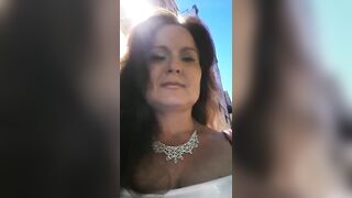 Desiderame mature woman in evening dress makes stream outdoors 2019-07-24 18:50