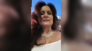 Desiderame mature woman in evening dress makes stream outdoors 2019-07-24 18:50