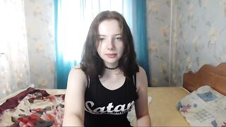 Small loolita brunette cutie strips and shows off her body 2019-08-11