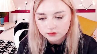 Lolli pop young blonde shows charms and masturbates 2019-08-11
