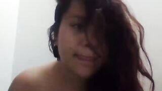 Mariancuarzo busty brunette licks a rubber cock greedily 2019-08-27