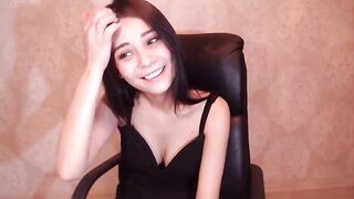 Youreyegasm pretty young brunette in a chic black dress dances sexy near the armchair 2019-08-29 13:47
