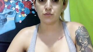 Ladykyhara sexy girl shows her round mouth-watering boobs 2019-09-07