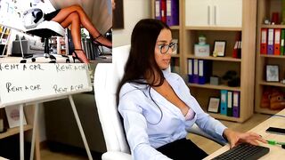 Annemarry96 slender busty secretary in glasses is fingering her pussy at the workplace 2019-09-11 08:03