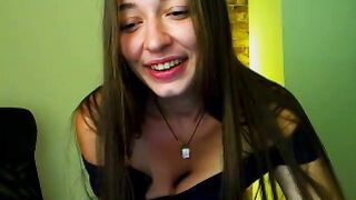 Lordofhear cute brunette with long well-groomed hair pleasantly squeezes her boobs in a beautiful dress 2019-09-11 11:26