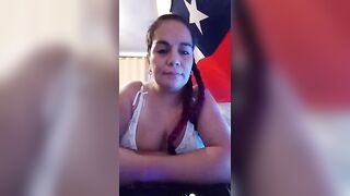 Jessy rica lady shows her round juicy tits and swallows a rubber cock 2020-03-30