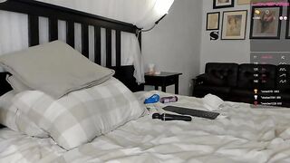 Lana_sky brunette gets naked on the bed and starts masturbating pussy with toys 2020-09-17