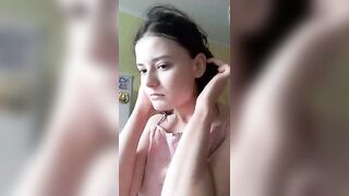 Orange girl1 brunette jerks off her boyfriend's hairy cock and takes it in her mouth 2020-02-12