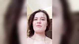 Orange girl1 brunette jerks off her boyfriend's hairy cock and takes it in her mouth 2020-02-12