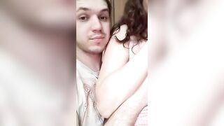 Orange girl1 brunette jerks off her boyfriend's hairy cock and takes it in her mouth 2020-02-12