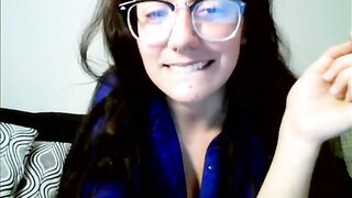 Nerdygirl30 lovely lady in glasses takes off her clothes and shows her breast 7:40 2020-02-24