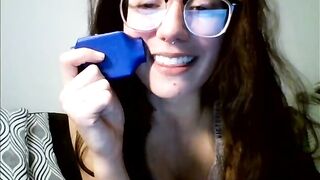 Nerdygirl30 lovely lady in glasses takes off her clothes and shows her breast 7:40 2020-02-24