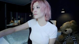 Sweet tinker bell cutie with pink hair shows off her neat boobs 2020-02-24