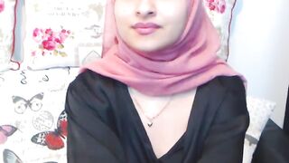 Jessica cute Arab model shamelessly drills a hairy vagina with a sex toy in a lace robe 2020-03-25