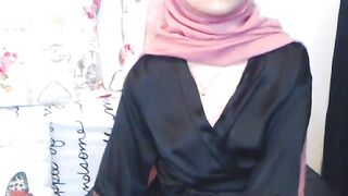Jessica cute Arab model shamelessly drills a hairy vagina with a sex toy in a lace robe 2020-03-25