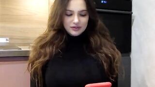 Kissnastya beauty with plump lips takes off her bra showing gorgeous breasts 2020-12-01