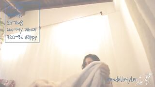 Kendalltyler amateur young brunette plays with tits and pussy in bed 2020-12-09