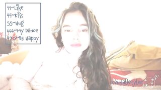 Kendalltyler amateur young brunette plays with tits and pussy in bed 2020-12-09