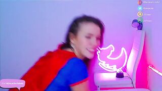 _demi_dee_ young superheroine licks a rubber dick, pouring saliva over it 2020-12-17