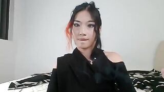 Vanessalvy unusual asian girl shows round tits and jerks off her hole with her legs high 2019-06-21