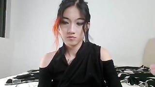 Vanessalvy unusual asian girl shows round tits and jerks off her hole with her legs high 2019-06-21