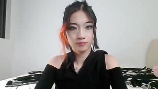 Vanessalvy unusual asian girl shows round tits and jerks off her hole with her legs high 2019-06-21