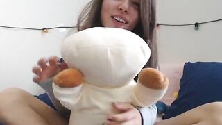 Christine horny young girl gets very excited, inserting a rubber dick in her pussy 2020-02-27