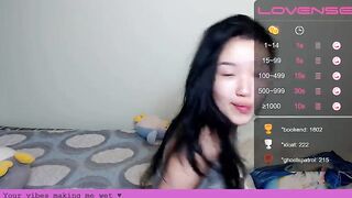Meihong 01 skinny asian teen in black leggings strokes her tight hole gently 2020-03-06 11:27