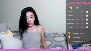 Meihong 01 skinny asian teen in black leggings strokes her tight hole gently 2020-03-06 11:27
