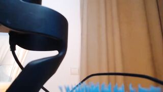 Valeria green99 skinny brunette passionately masturbates pussy while standing 2020-03-09