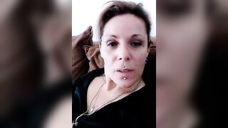 Sucrette56 amateur milf ardently jerks off a puffy vagina and swallows a black dildo 2020-03-19