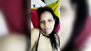 Sexypatty90 big tit pregnant latina jerks pussy under panties 2020-03-28