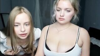 Crystalparis chubby busty blonde in a white tank top rubs her friend's small tits 2020-09-17 18:40