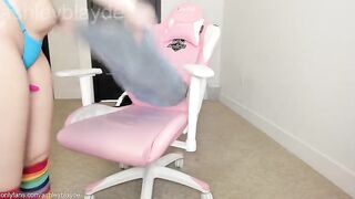 Ashleyblayde pink haired cutie masturbates her juicy hairy pussy hot 2021-05-18