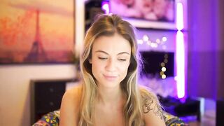Melodymate cute girl stands doggy style and gently fingers her pussy 2021-04-25