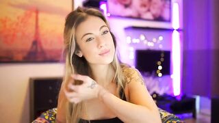 Melodymate cute girl stands doggy style and gently fingers her pussy 2021-04-25