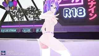 Projektmelody anime girl superhero dancing with naked boobs 10:29 2021-02-11