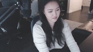 Zilla_x asian woman with big tits strips and masturbates her vagina in the chair 2019-03-10