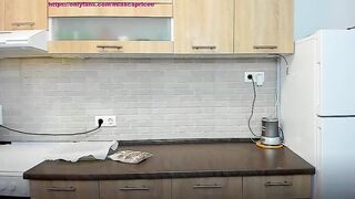 Miss_miaa cutie shows small tits and a shaven pussy on a kitchen 2020-06-30