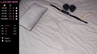 Lumoore teen in lace lingerie demonstrates collection of her sex toys 2020-09-19