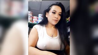 Indira_nahali saleswoman fingers a hairy vagina in a show after work 2020-11-23