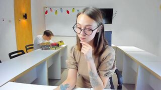 Game__of__porn cutie with glasses fingering pussy behind the guy's back 2020-12-06