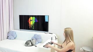 Brilliant_18 slender blonde shows delicious tits and twirls her ass 2021-02-12
