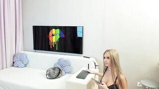 Brilliant_18 slender blonde shows delicious tits and twirls her ass 2021-02-12