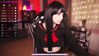 Holliwould anime girl deepthroats a long rubber penis 2021-05-04